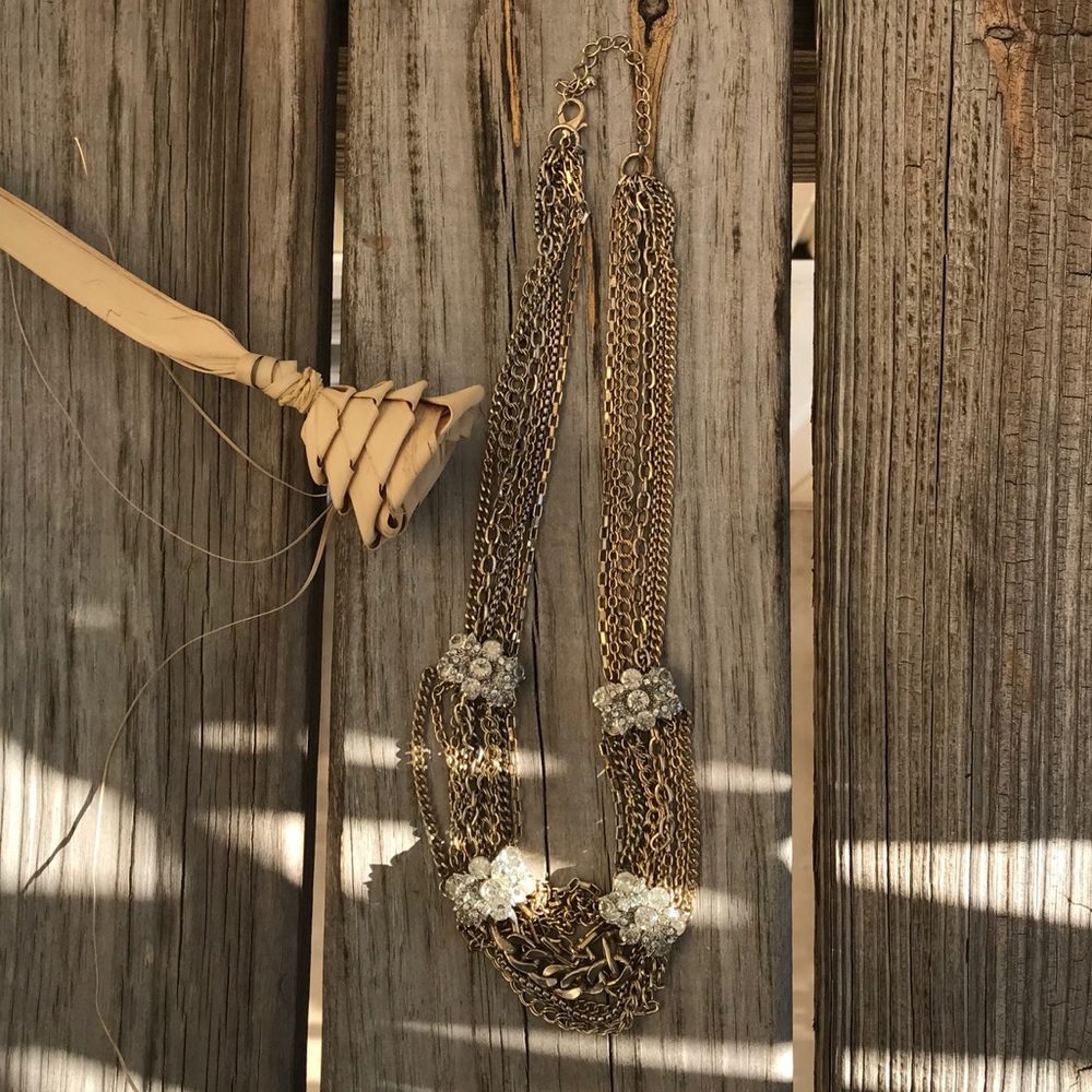 Multilayer gold jeweled rhinestone necklace 🎯🚨SOLD🚨🚨🎯no longer available!